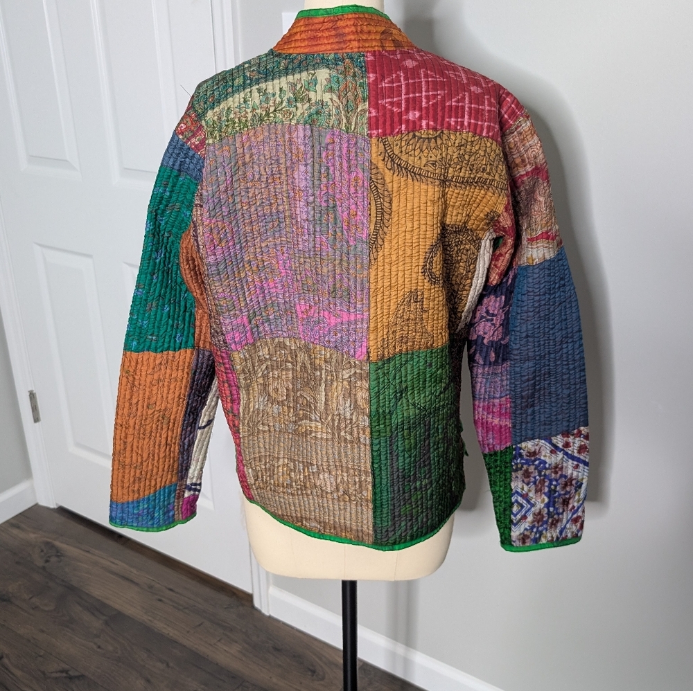 Sacred Threads Multicolor Patchwork Blazer - image 3